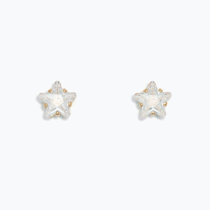 Earrings-Sparkling CZ Stars in Gold