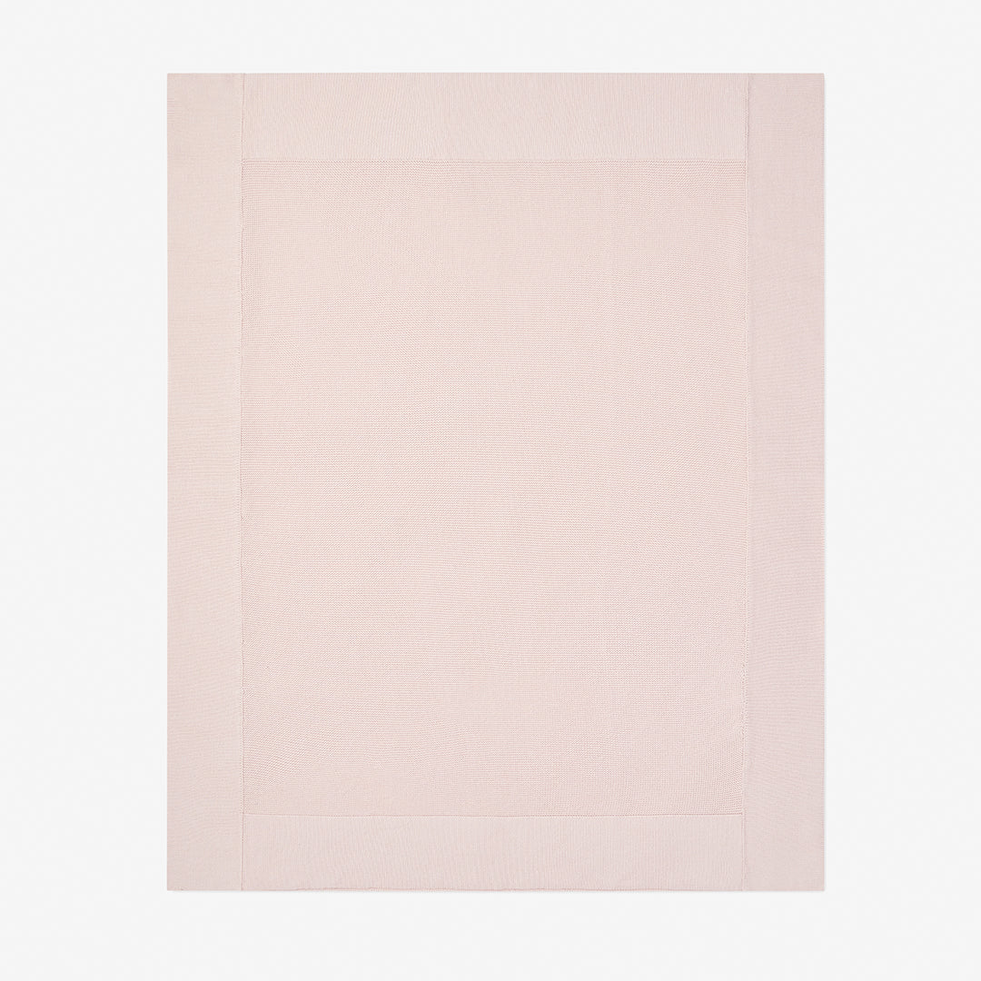 ELEGANT BABY PALE PINK SOFIA + FINN KNIT BABY BLANKET