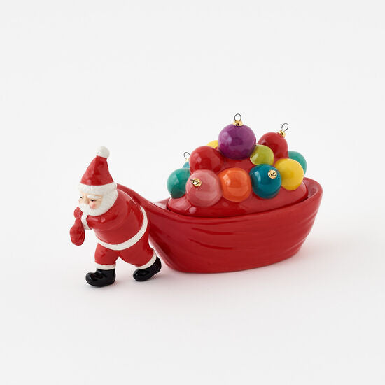 Santa Candy Dish, Ceramic, 8" - Persnickety Shop