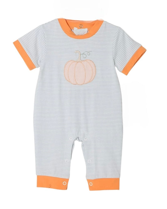 Three Sisters Pumpkin Applique Boys Romper