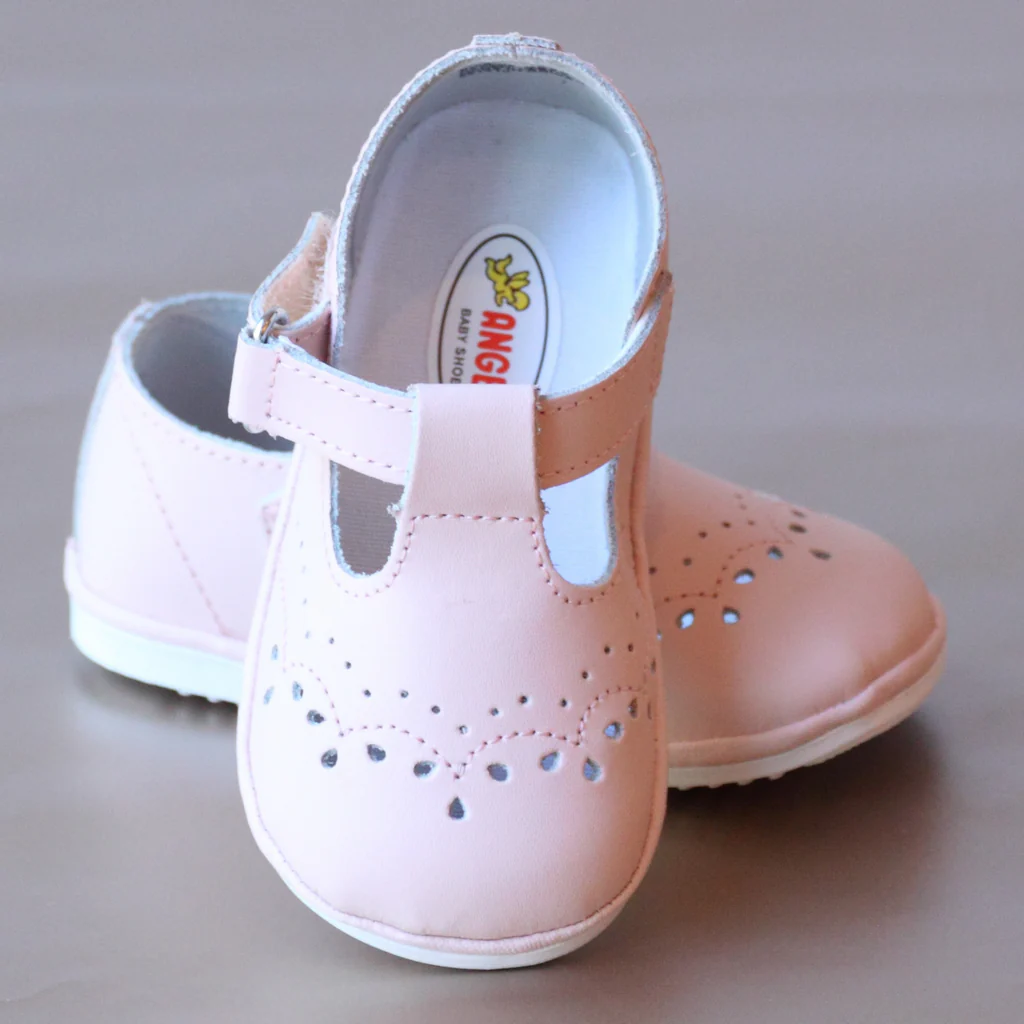 Angel Baby Girls Birdie T-Strap Leather Mary Janes - Persnickety Shop