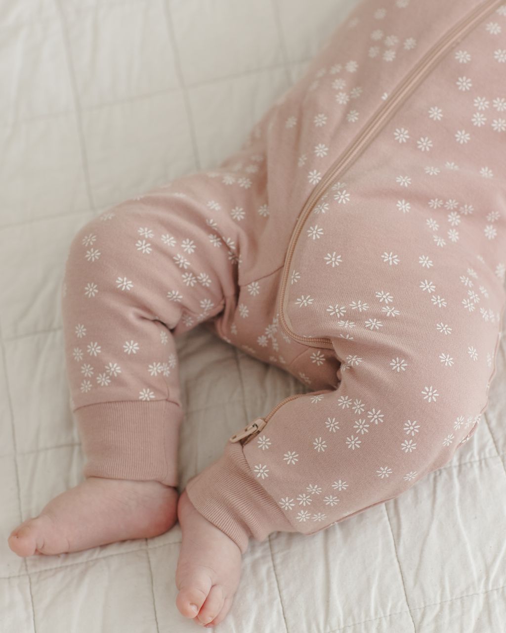 Zip Longsleeve Sleeper || Mauve Daisy - Persnickety Shop