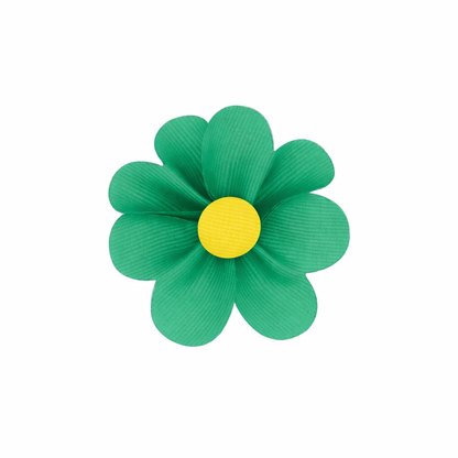 Grosgrain Petal Flower Hair Clip with Button Center - Persnickety Shop