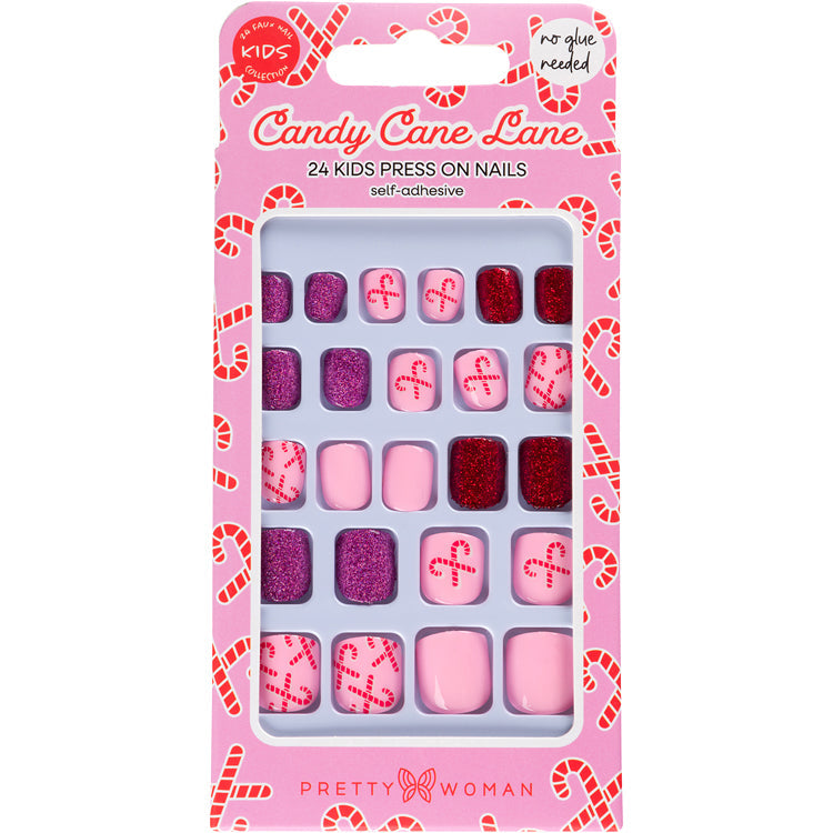 CANDY CANE LANE PRESS ON NAILS FOR KIDS - Persnickety Shop