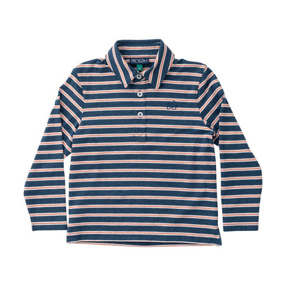 Prodoh LONG SLEEVE TOO COOL FOR SCHOOL POLO- Dark Denim Crabapple - Persnickety Shop