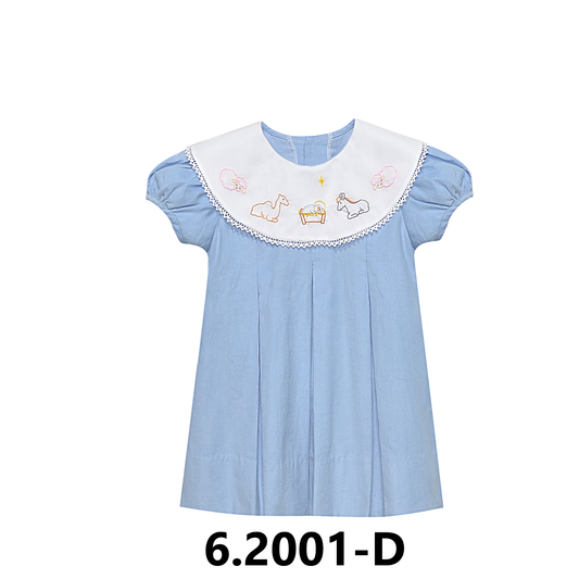PRE-ORDER Blue Reese Dress - Nativity