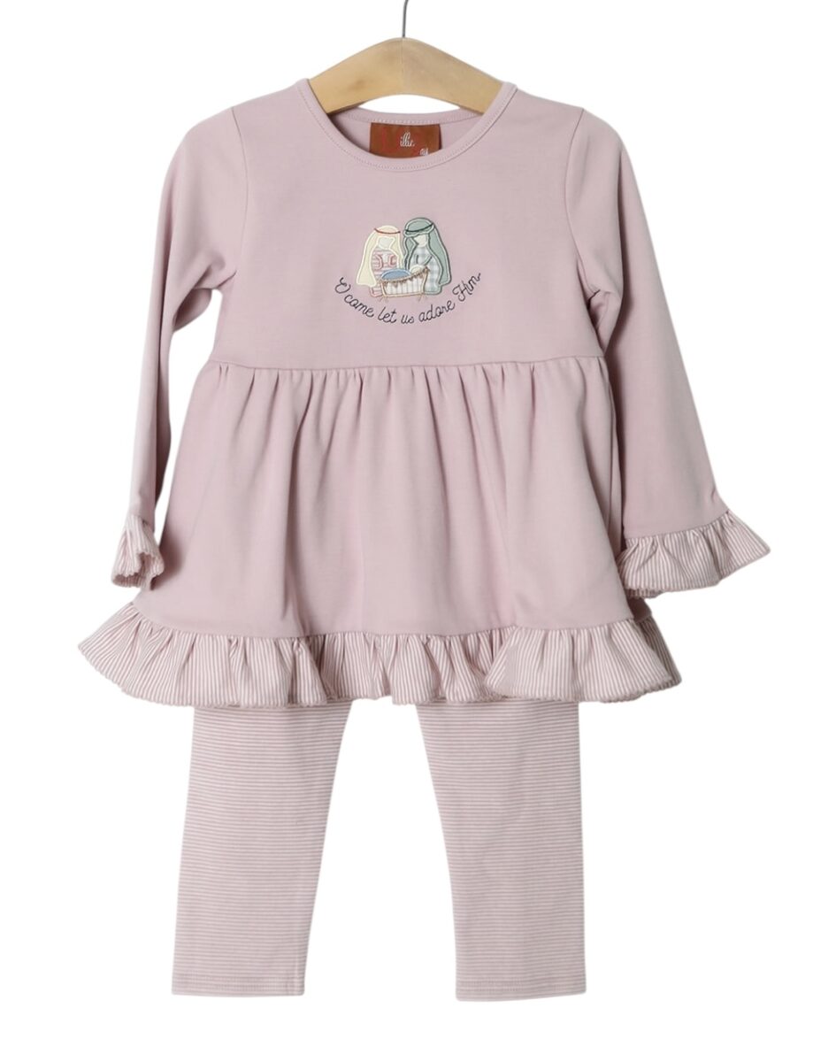 Millie Jay Nativity Appliqué Girls Pant Set