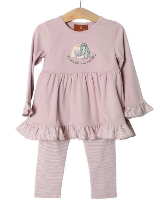 Millie Jay Nativity Appliqué Girls Pant Set