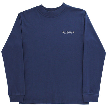 Bailey Boys L/S Logo Tee- POINTER ON NAVY - Persnickety Shop