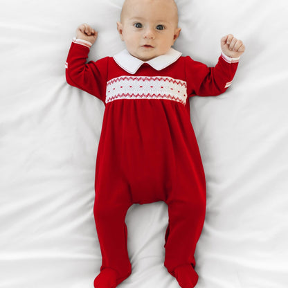MAGNOLIA BABY Miles Smocked Footie