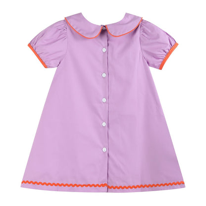 Lil Cactus *Pre-Order* Purple Halloween Scene Girls Dress