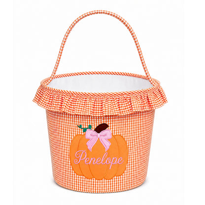 Ruffled Trick-Or-Treat Pumpkin Tote