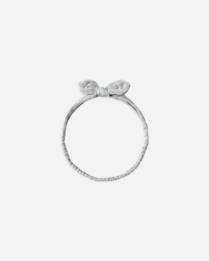BABY BOW HEADBAND GREEN GINGHAM - Persnickety Shop