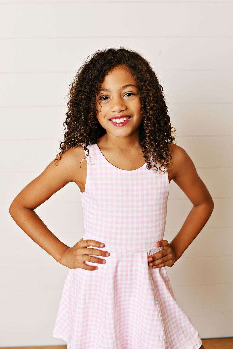 Swoon Pink Gingham Active Tennis Dress - Persnickety Shop