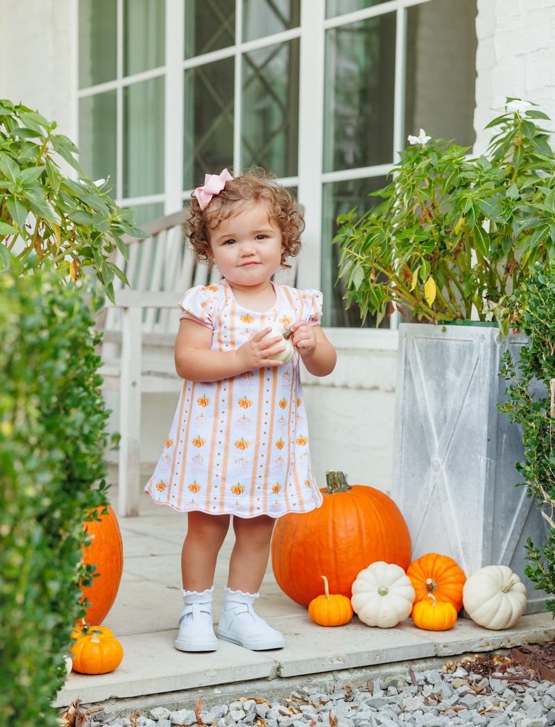 Trotter Street Kids Pumpkin Patch Scalloped Bubble
