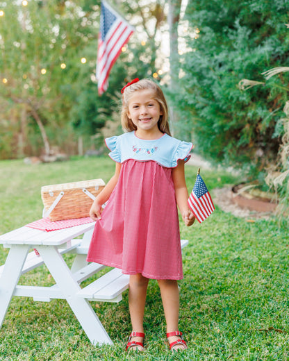 Jellybean Star Spangled Banner Scallop Dress