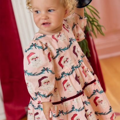 Baby Girls Maribelle Dress Set- Santa Garland - Persnickety Shop