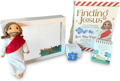 Finding Jesus Countdown to Christmas Kit for Families Puzzle Book Box Set
