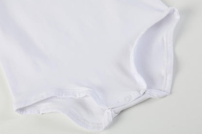 White Collared Unisex Long Sleeve Bodysuit Romper - Persnickety Shop