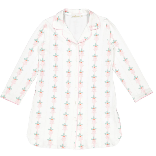 Sal & Pimenta Pink Mistletoe Mom Nightgown - Persnickety Shop