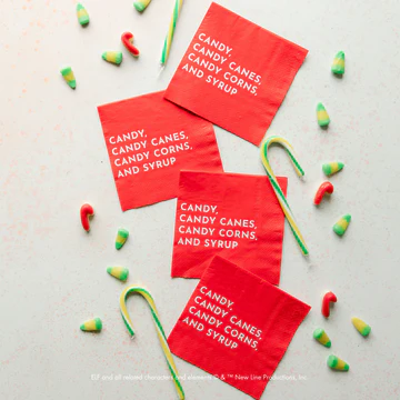 ELF CANDY SMALL RED NAPKINS - Persnickety Shop