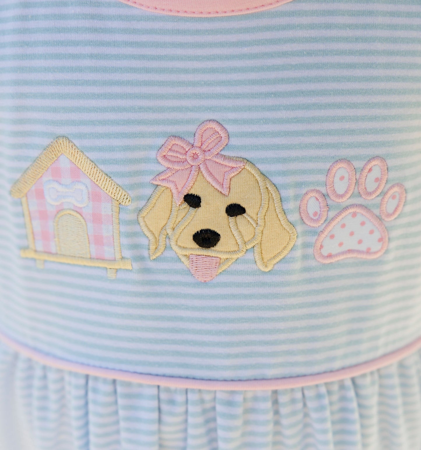 Jellybean Girl's Pups & Paws Ruffle Pocket Dress - Persnickety Shop