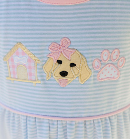 Jellybean Girl's Pups & Paws Ruffle Pocket Dress - Persnickety Shop