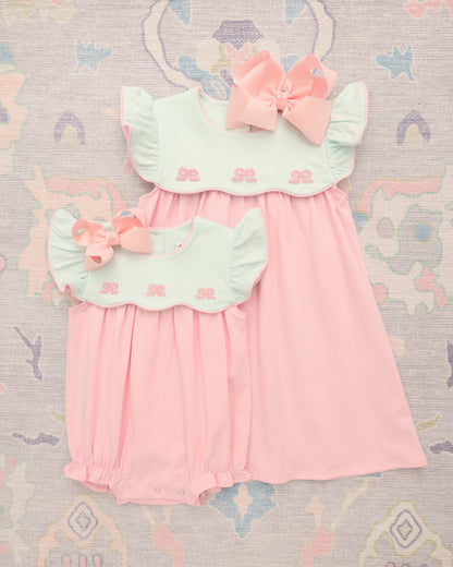 Jellybean Girl French Knot Bow Scallop Bubble - Persnickety Shop