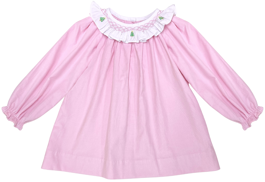 *PRE-ORDER* Zuccini CHRISTMAS TREE SCARLETT DRESS, PINK CORDUROY