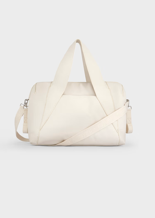 Mayoral Baby Faux Leather Diaper Bag- Gypsum