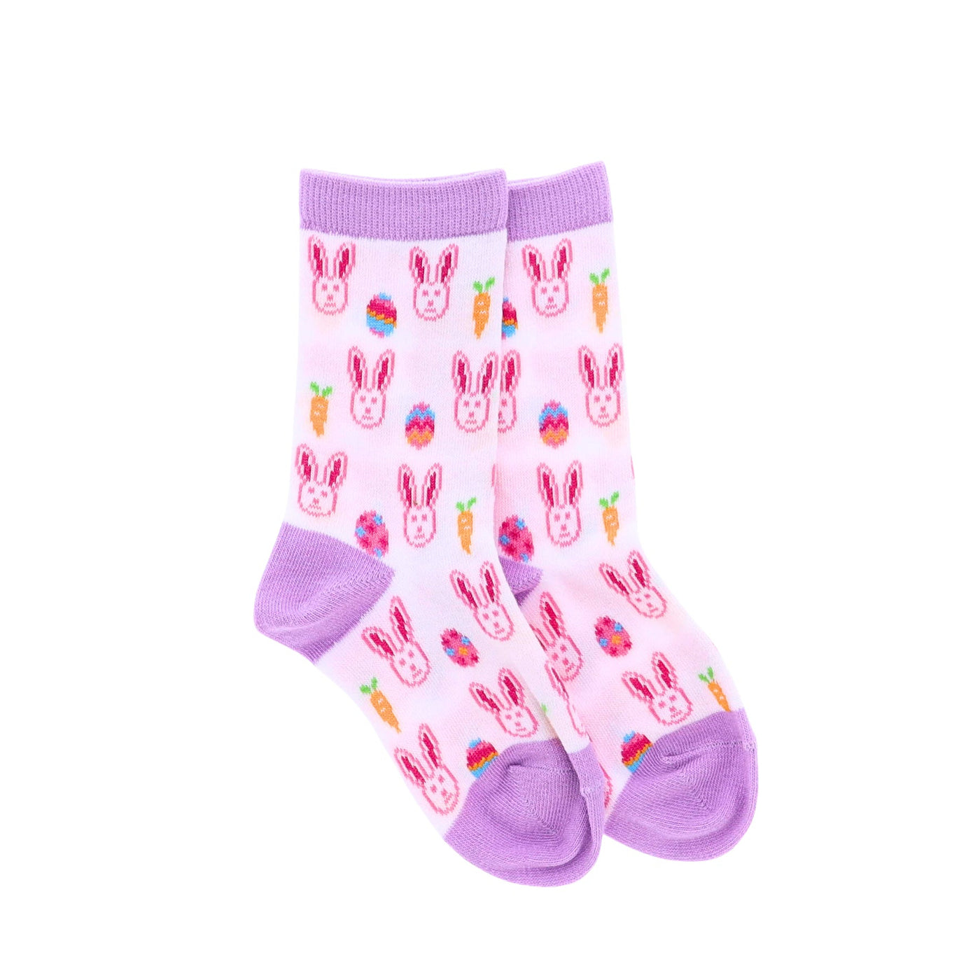 Kids Hoppy Easter Tall Socks - Bunny Crew Socks One Size (10-2) - Persnickety Shop