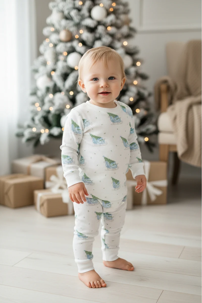 Nellapima Blue Merry Sleighs Pajamas - Persnickety Shop