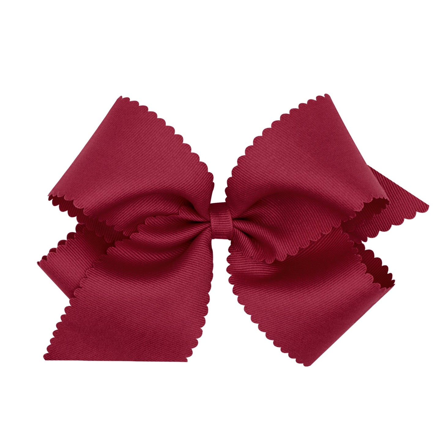 King Grosgrain Hair Bow (Scallop) - Persnickety Shop