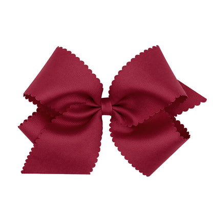 King Grosgrain Hair Bow (Scallop) - Persnickety Shop