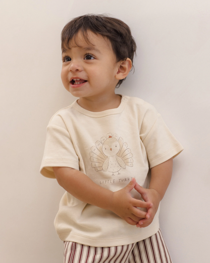 Quincy Mae BOXY TEE LITTLE TURKEY