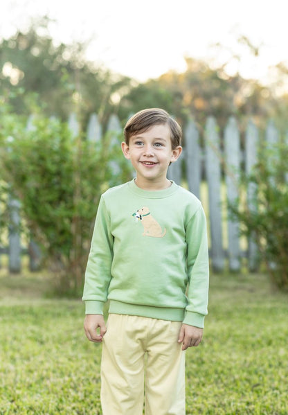 Trotter Street Kids French Terry Pullover- Dog and Duck