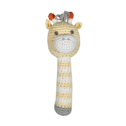 GIRAFFE CROCHET STICK RATTLE