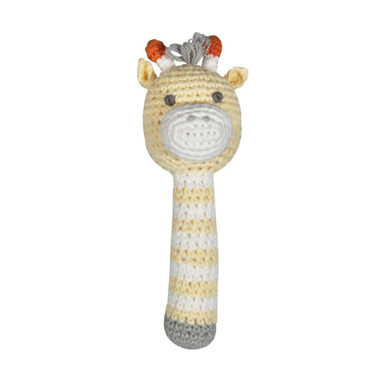 GIRAFFE CROCHET STICK RATTLE