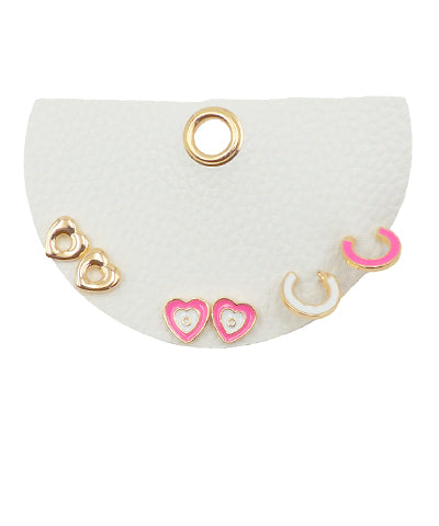 Heart Stud Earrings 3 Pair Set - Persnickety Shop