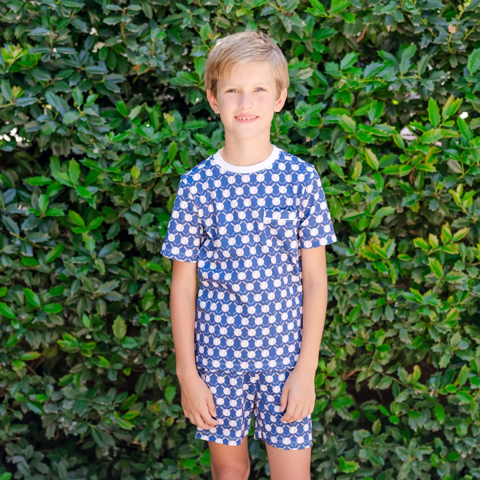 Lila and Hayes Charles Boys' Short Set - Up at Bat Baseball - Persnickety Shop