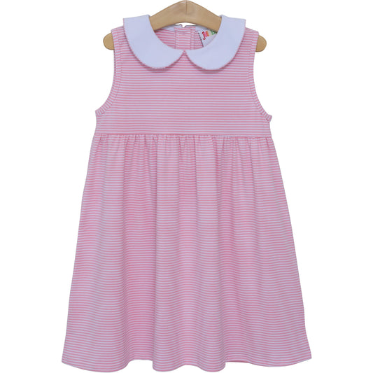 Jellybean Charlotte Sleeveless Dress- Light Pink Stripe - Persnickety Shop