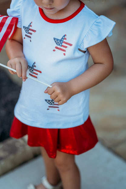 Sparkly Stars Angel Sleeve Shirt - Persnickety Shop