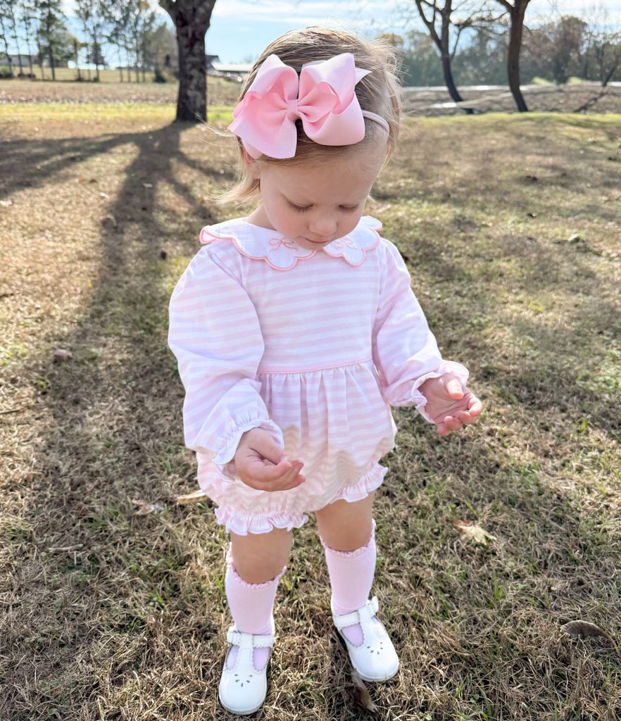 Wee Ones Mini King Classic Grosgrain Girls Hair Bow on Baby Band