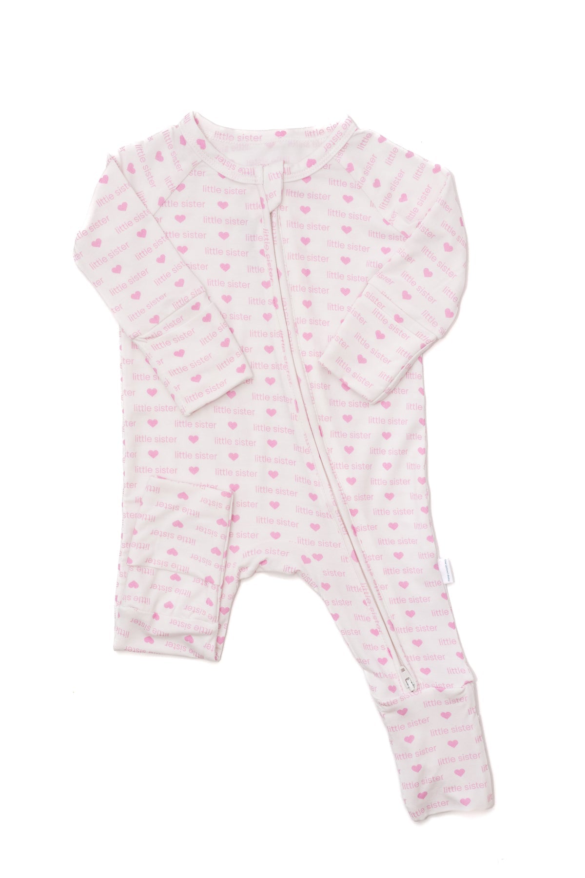 Girls Pink Little Sister Romper