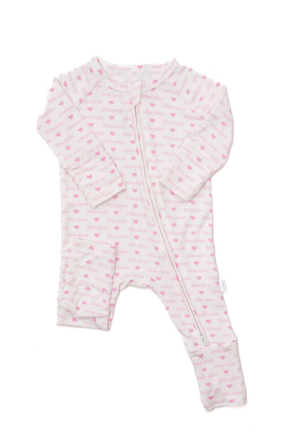 Girls Pink Little Sister Romper
