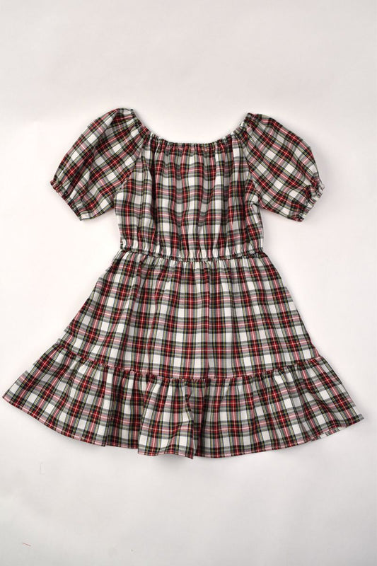 Funtasia Too *Pre-Order*CHRISTMAS PLAID TIERED DRESS