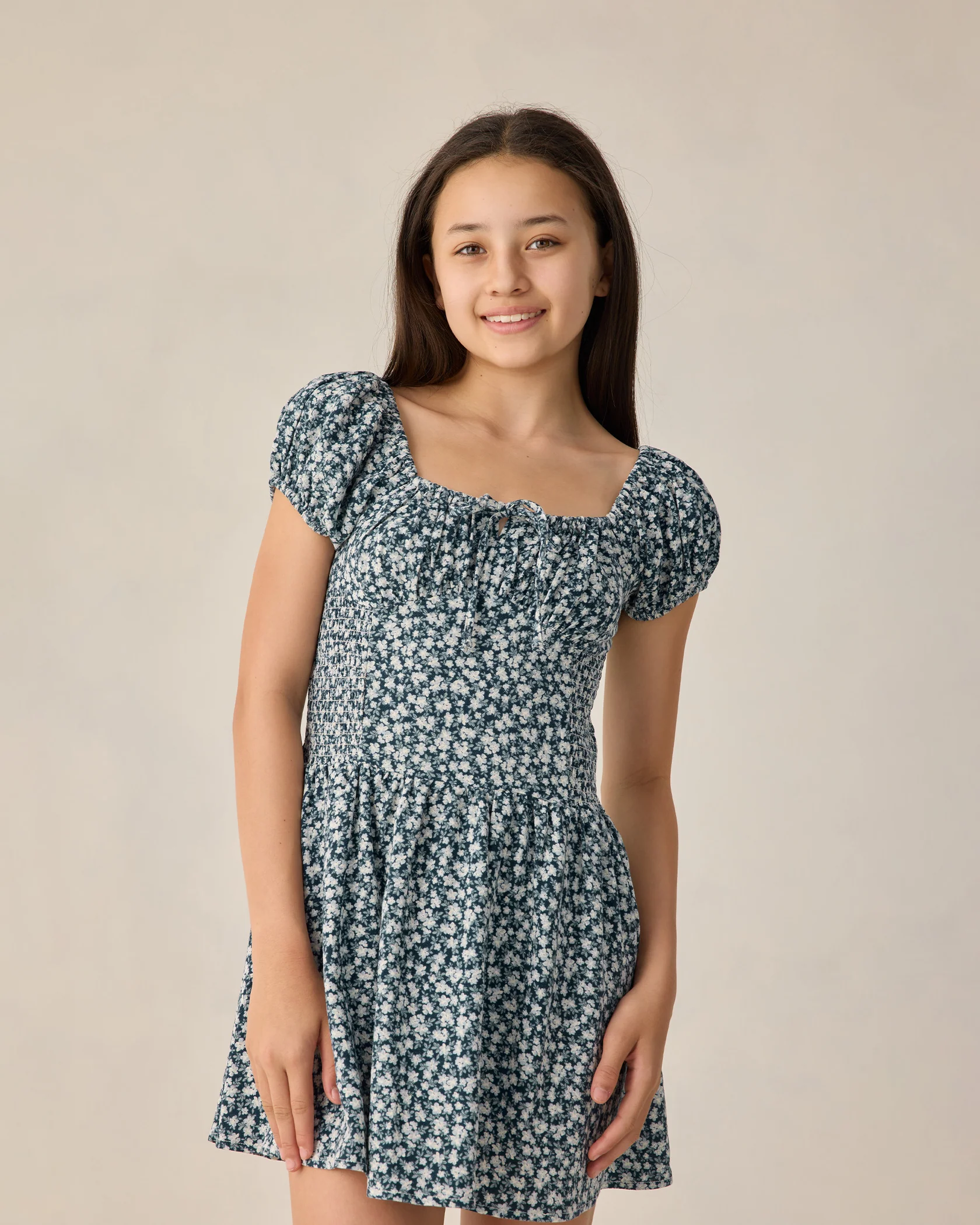 RYLEE + CRU TEEN ALEX DRESS NAVY FLORAL - Persnickety Shop