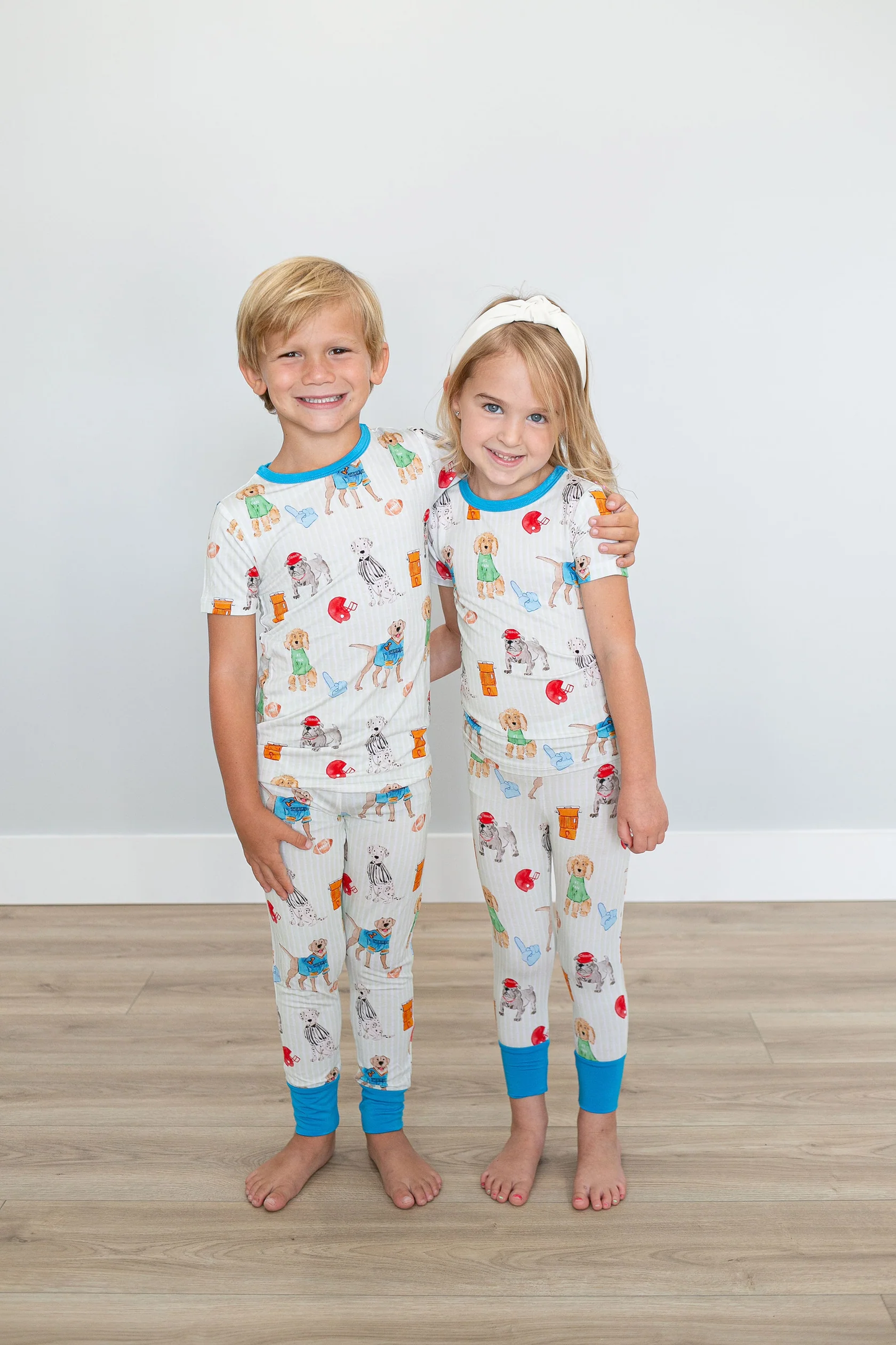 Sweet Bay Clothing- Puppy Football Two Piece Pajama Pants Set Size 2/3 - Persnickety Shop