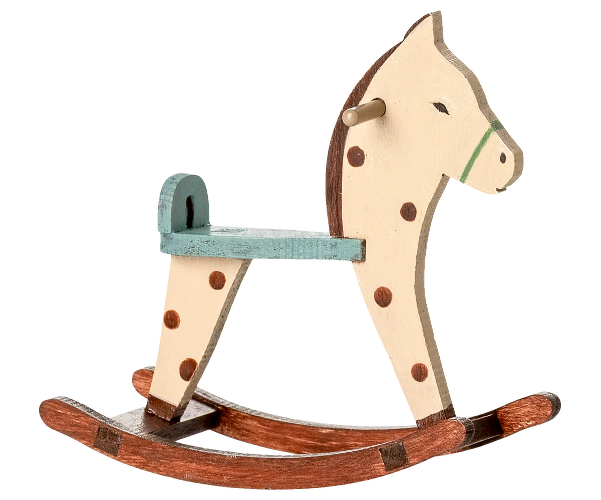 Maileg NEW Rocking horse, Mouse - Spotted