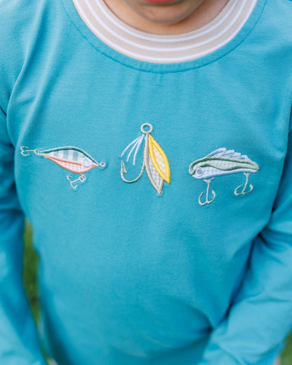 PRE-ORDER | Fall Fishing Pant Set Jellybean by Smock Candy - Persnickety Shop